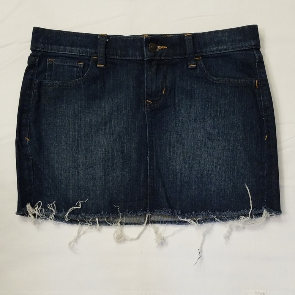 Old Navy Frayed Hem Distressed Jeans Skirt 6